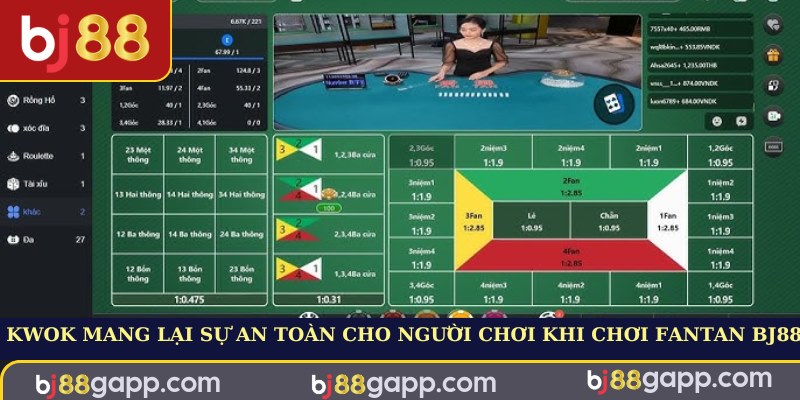 KWok mang lại sự an toàn cho người chơi khi chơi Fantan BJ88