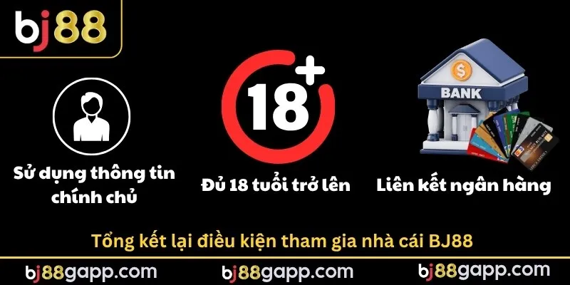 Tổng kết lại điều kiện tham gia nhà cái BJ88